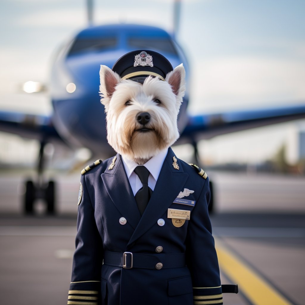 Veteran Airman Dog Painting Digital Art