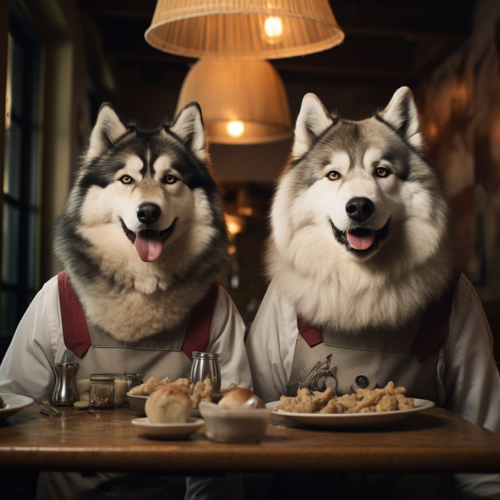 Experienced Waiter Dog Digital Art Prints