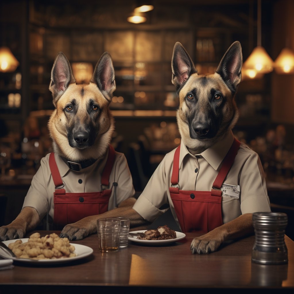 Accommodating Waiter English Bulldog Digital Art