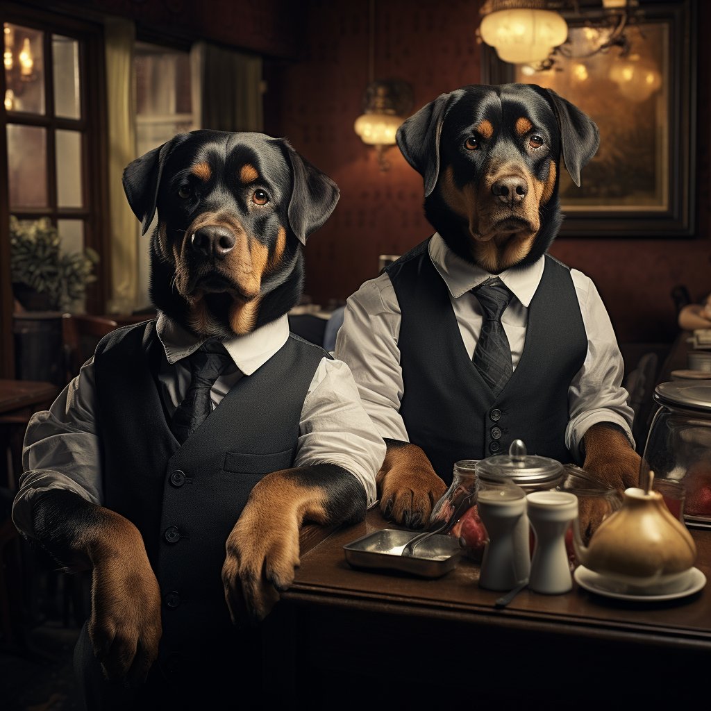 Respectful Banquet Waiter Digital Art Of Your Dog