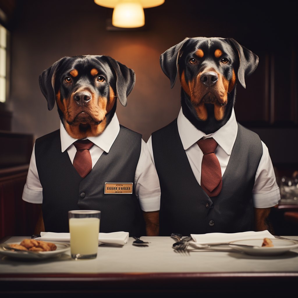 Exceptional Banquet Waiter Digital Artwork Of Your Dog