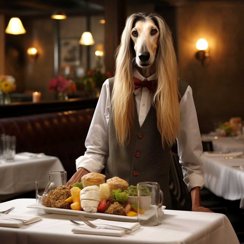 Experienced Restaurant Team Dog Pop Art Photograph