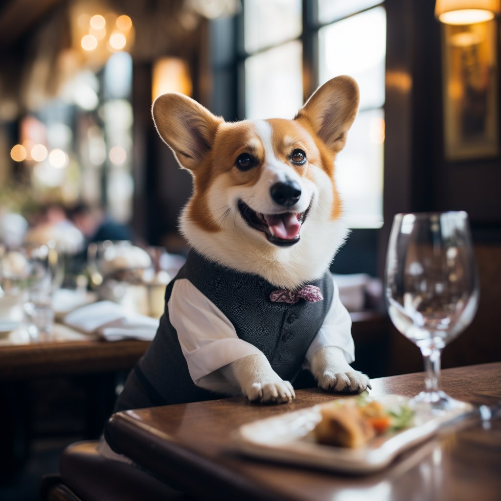 Reliable Restaurant Staff Members Pop Art Dog Photograph Painting