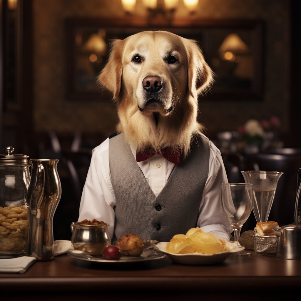 Dedicated Dining Room Professionals Human Dog Art Photograph