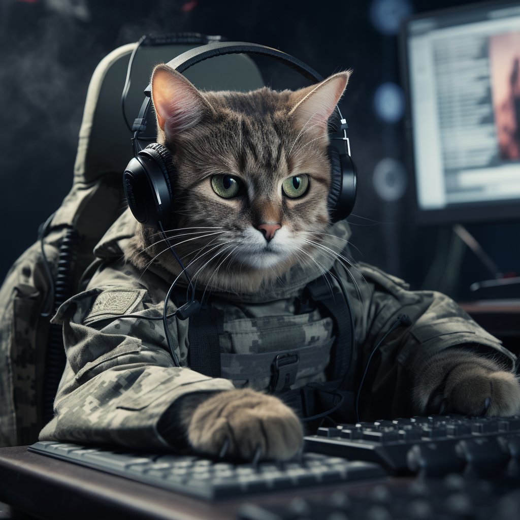 Intelligence Officer In Covert Operations Digital Art Cute Cat