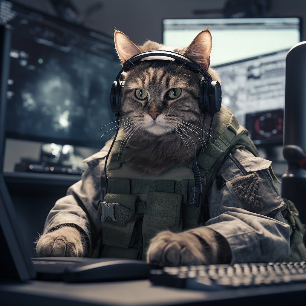 Covert Counterproliferation Intelligence Officer Art Photograph Cat