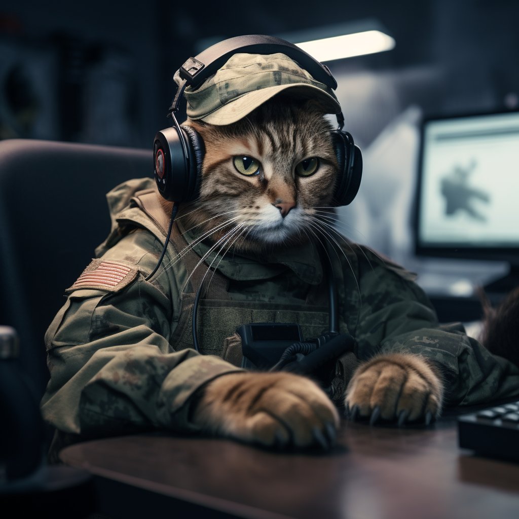 Intelligence Officer In Special Reconnaissance Missions Cats In Art Photograph