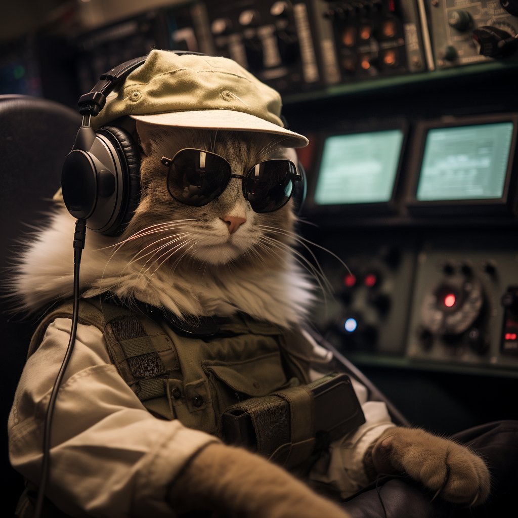 Knowledgeable Signal Expert Crazy Cat Art Photograph