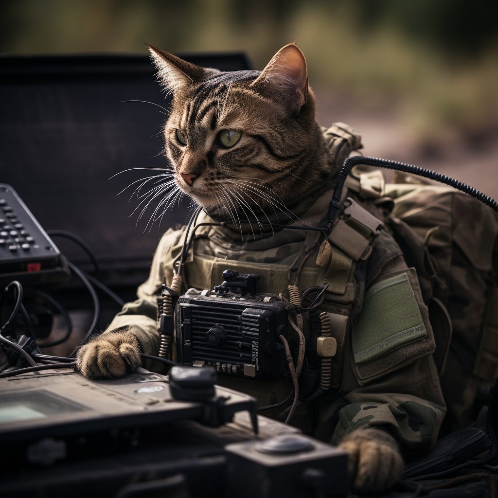 Reliable Signal Soldier Cat People Art Photograph