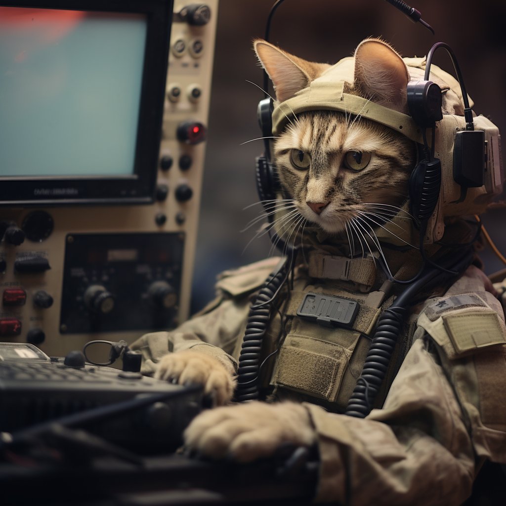 Experienced Signal Soldier Art Photograph Of A Cat