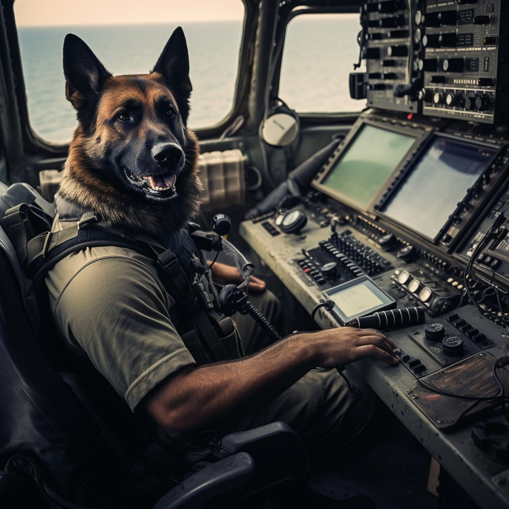 Innovative Signal Corps Officer Dog Cute Art Prints