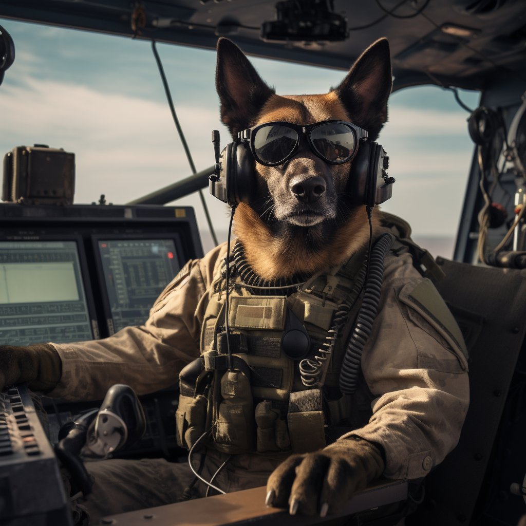 Diligent Signal Corps Officer Pop Art Prints Bulldog