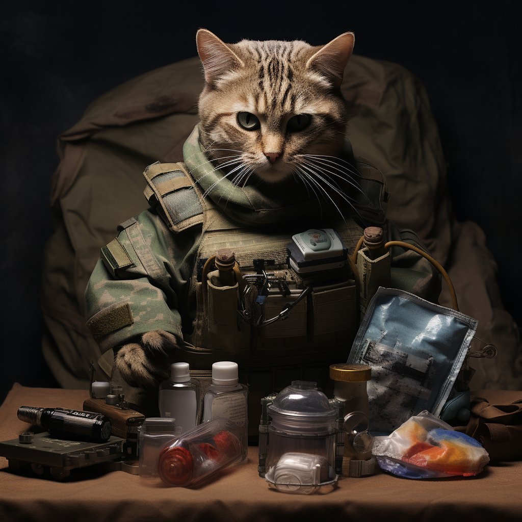 Army Doctor Cat Contemporary Art Photograph