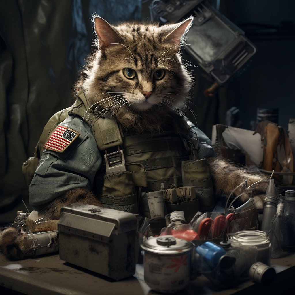 Combat Medic The Cat Art Photograph