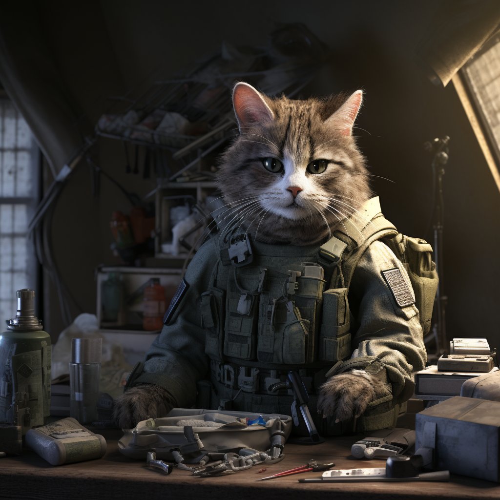 Medical Corps Officer Cool Cat Artwork Photograph