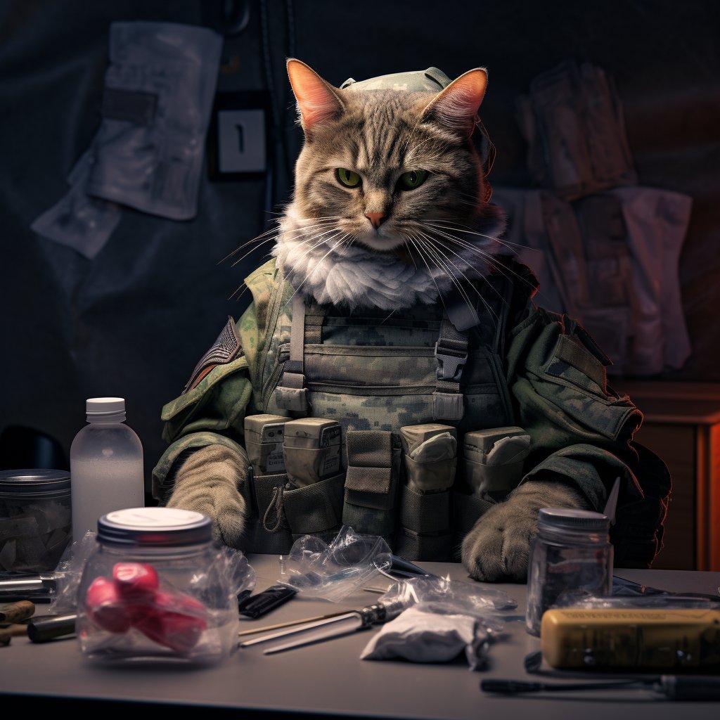 Hospital Corpsman Art Photograph The Cat