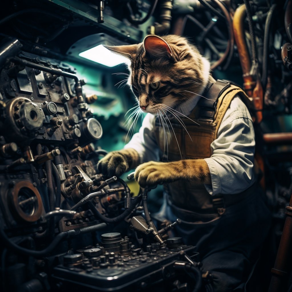 Cat Canvas Art Prints Problem-Solving Engineer Soldier