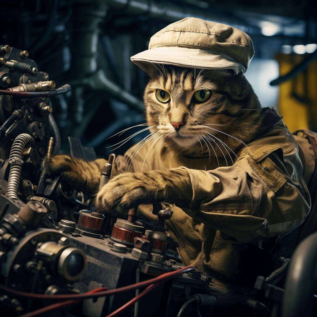 Knowledgeable Engineer Soldier Pop Cat Art Prints
