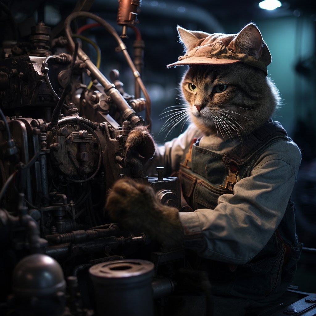 Patriotic Engineer Soldier Artists Prints And Their Cats