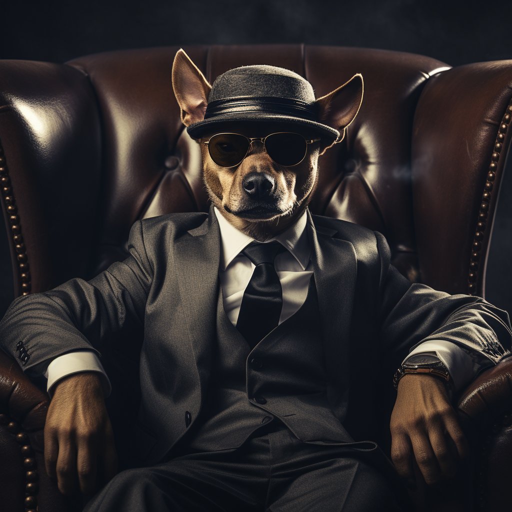 Charming Mafia Boss Art Image For Pets