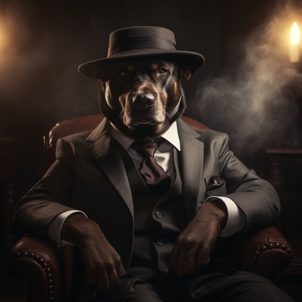 Charismatic Mafia Boss Pet Artwork Image