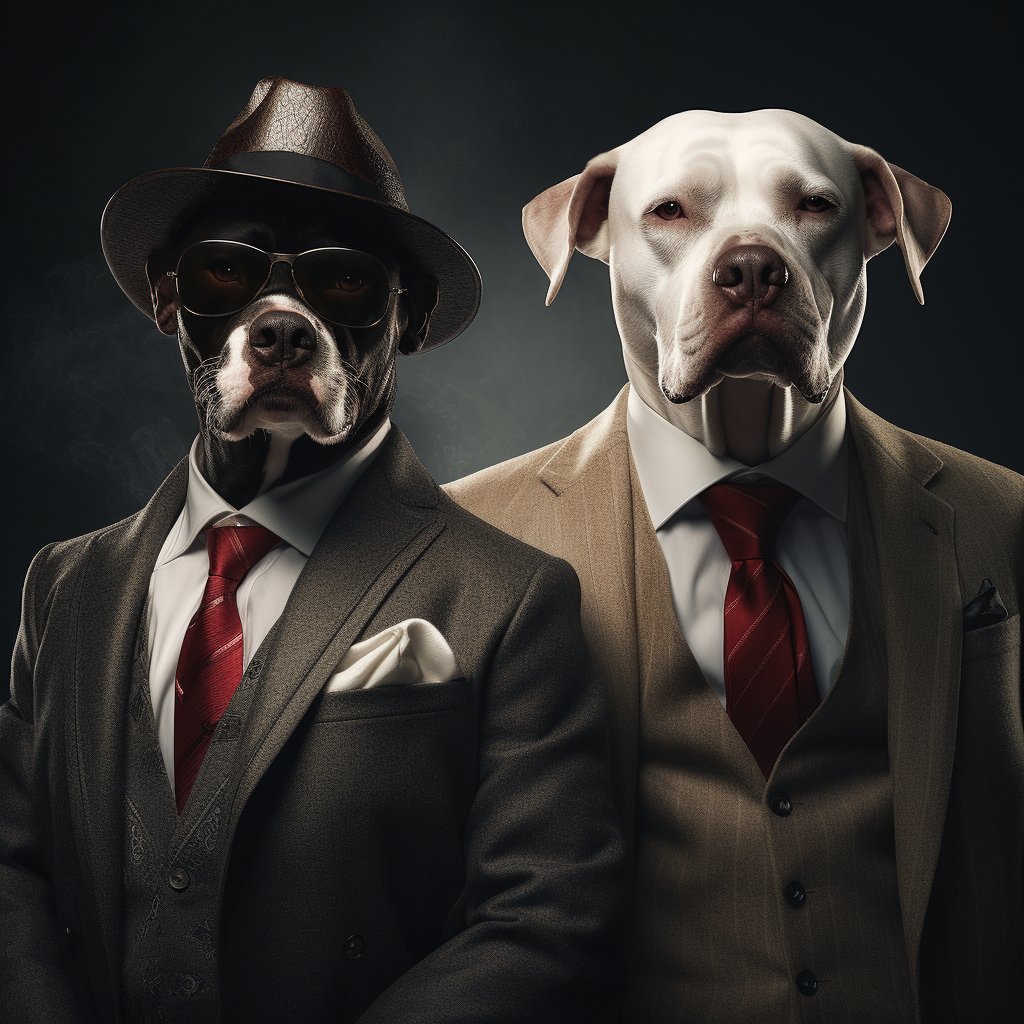 Calculating Mafia Boss Custom Pet Art Image