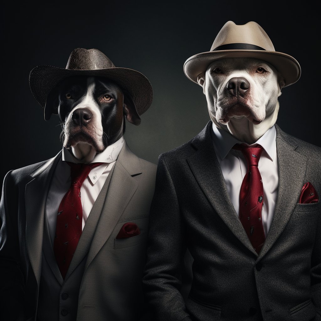 Powerful Mafia Boss Pets Into Art Image