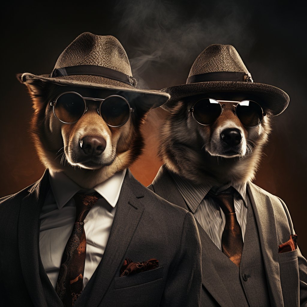 Wealthy Mafia Boss Pet Digital Art Image