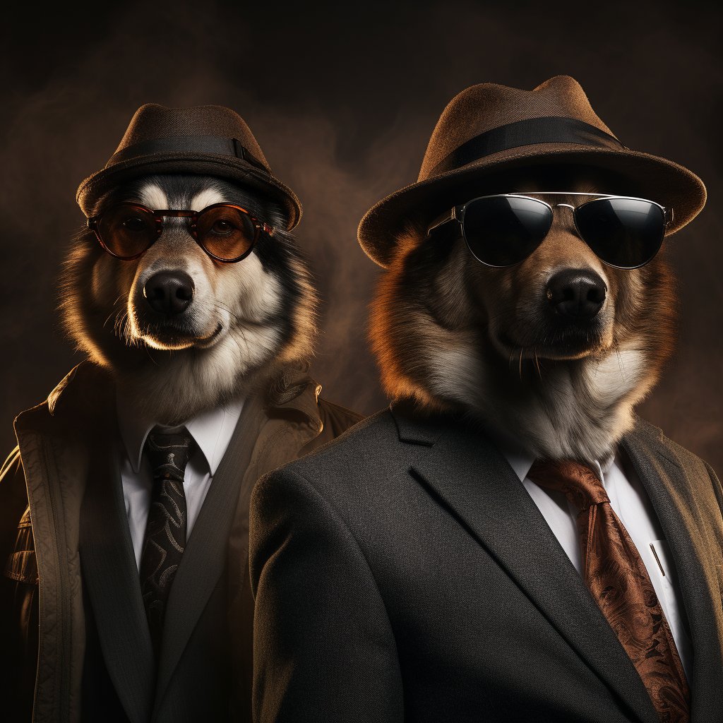 Enigmatic Mafia Boss Digital Pet Art Image