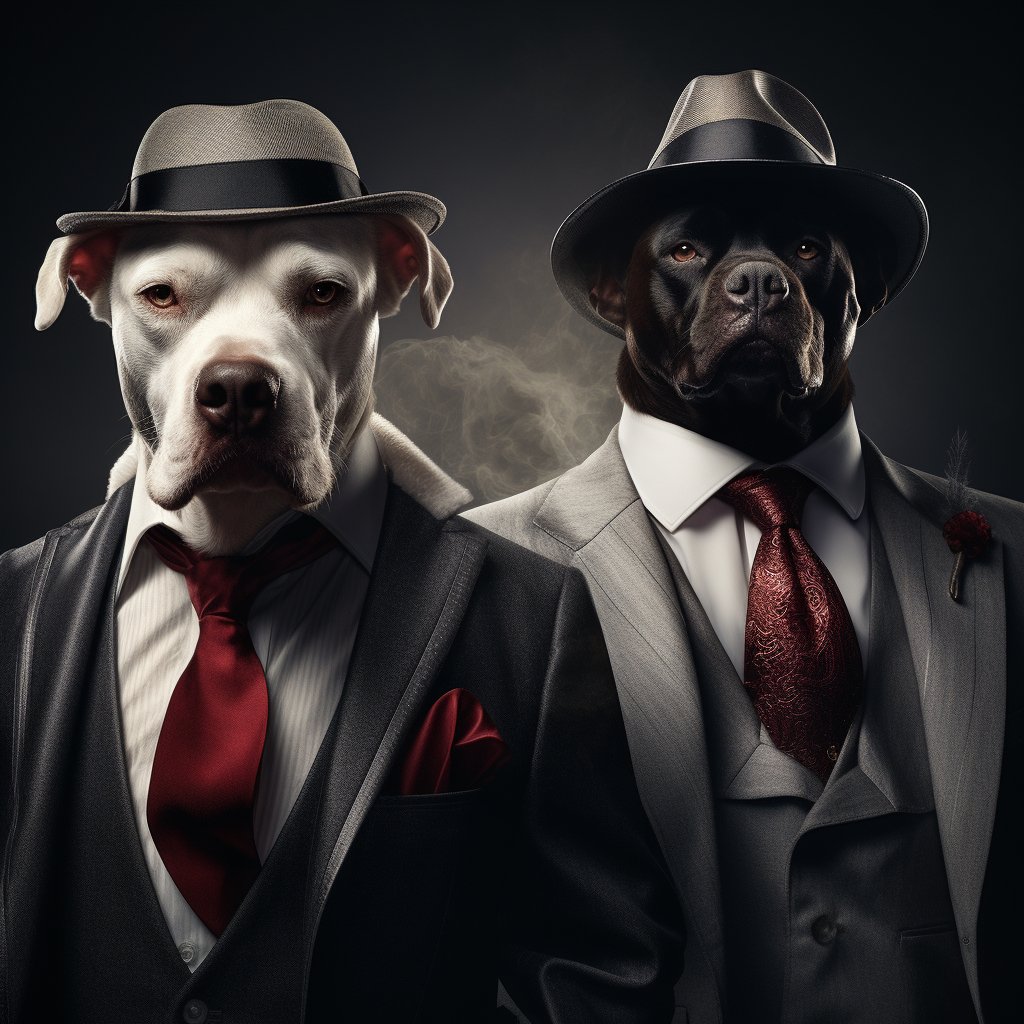 Shrewd Mafia Boss Pets In Art Image