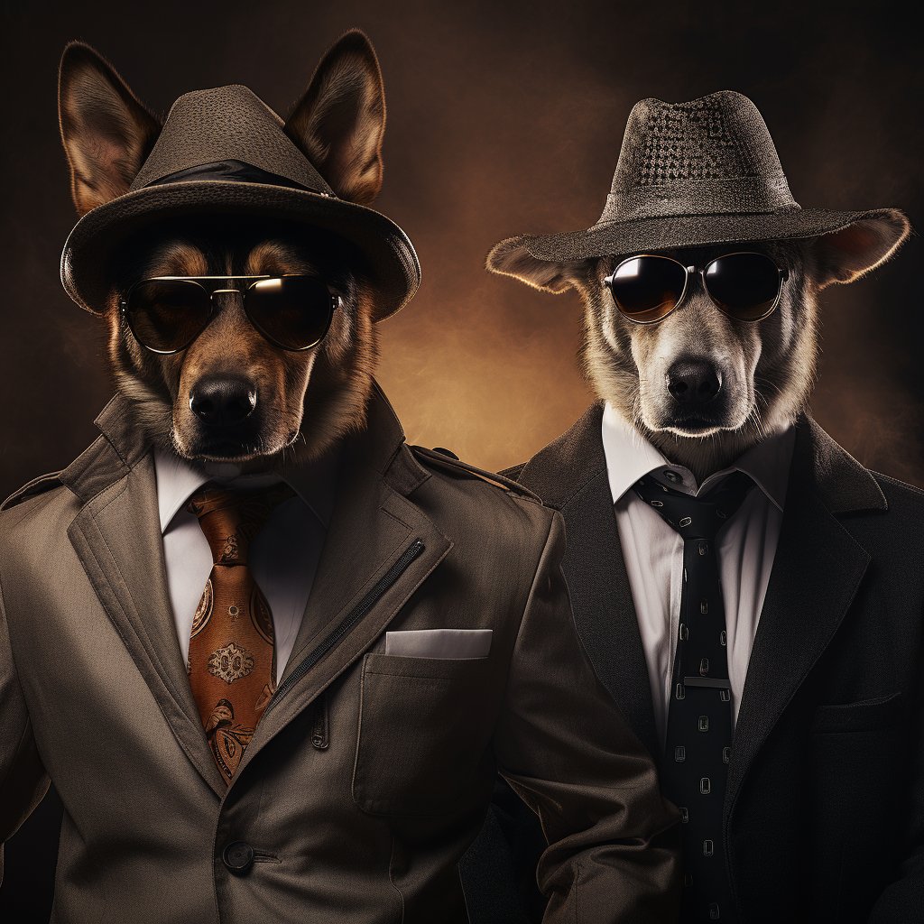 Enigmatic Mafia Boss Pet Artwork Image Gifts