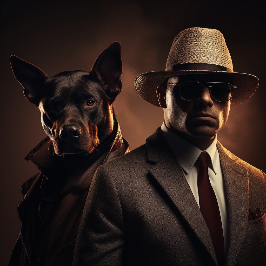 Shady Mafia Boss Art Photo For Pets