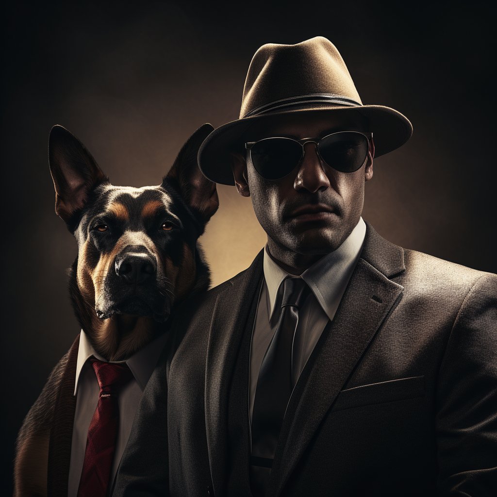 Sinister Mafia Boss Pet Artwork Photo