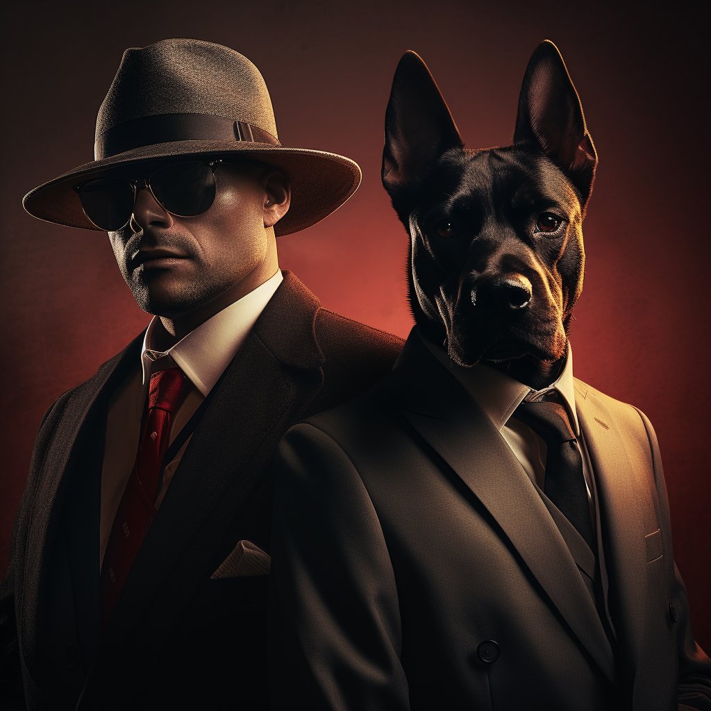 Daring Mafia Boss Art Pet Photo