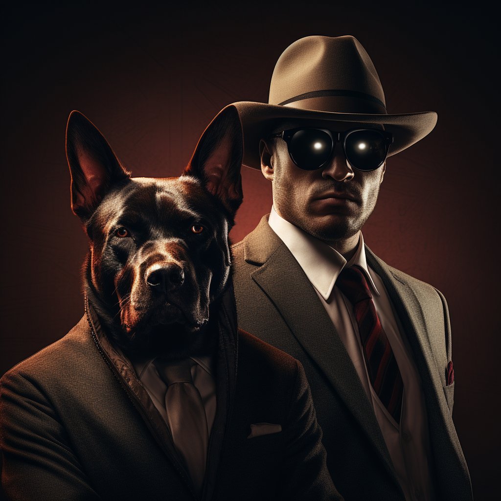 Fearless Mafia Boss Pet Creation Art Photo