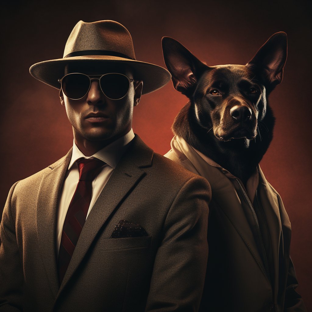 Charismatic Mafia Boss Personalised Pet Art Photo