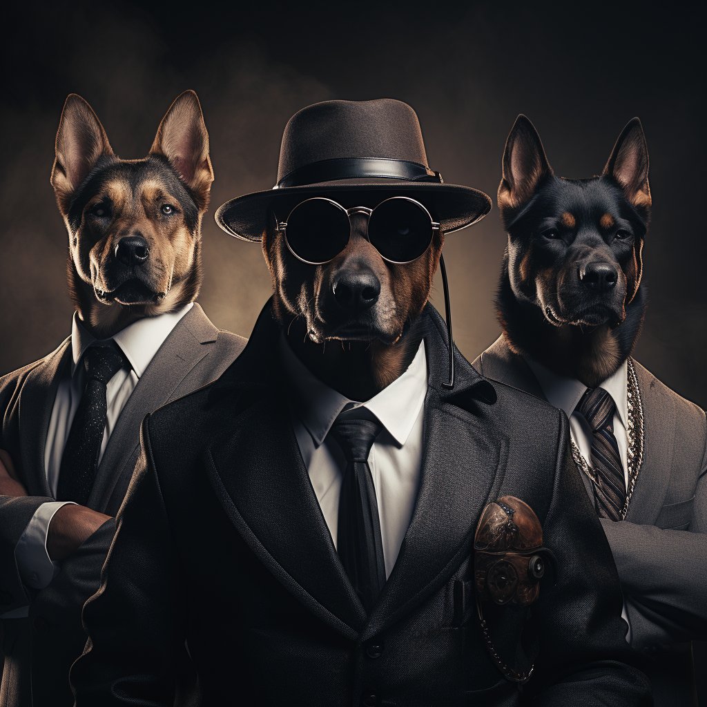 Commanding Mafia Boss Pet Art Picture
