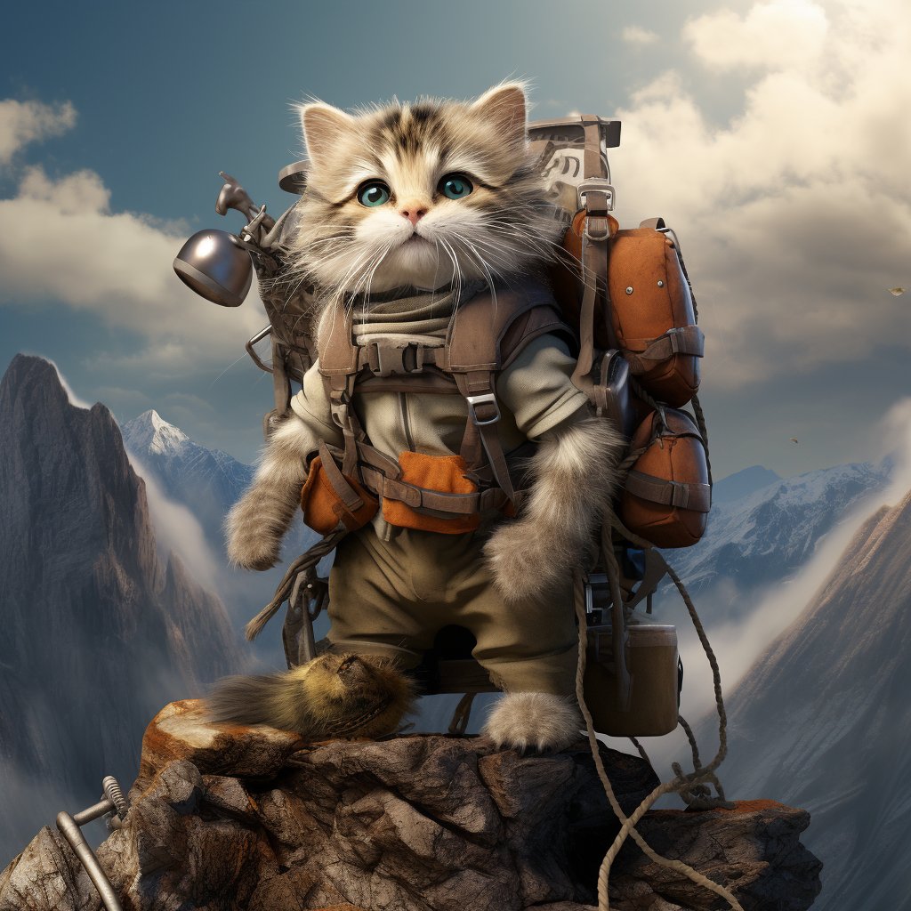 Advanced Mountain Climbers Pet Creation Art Picture