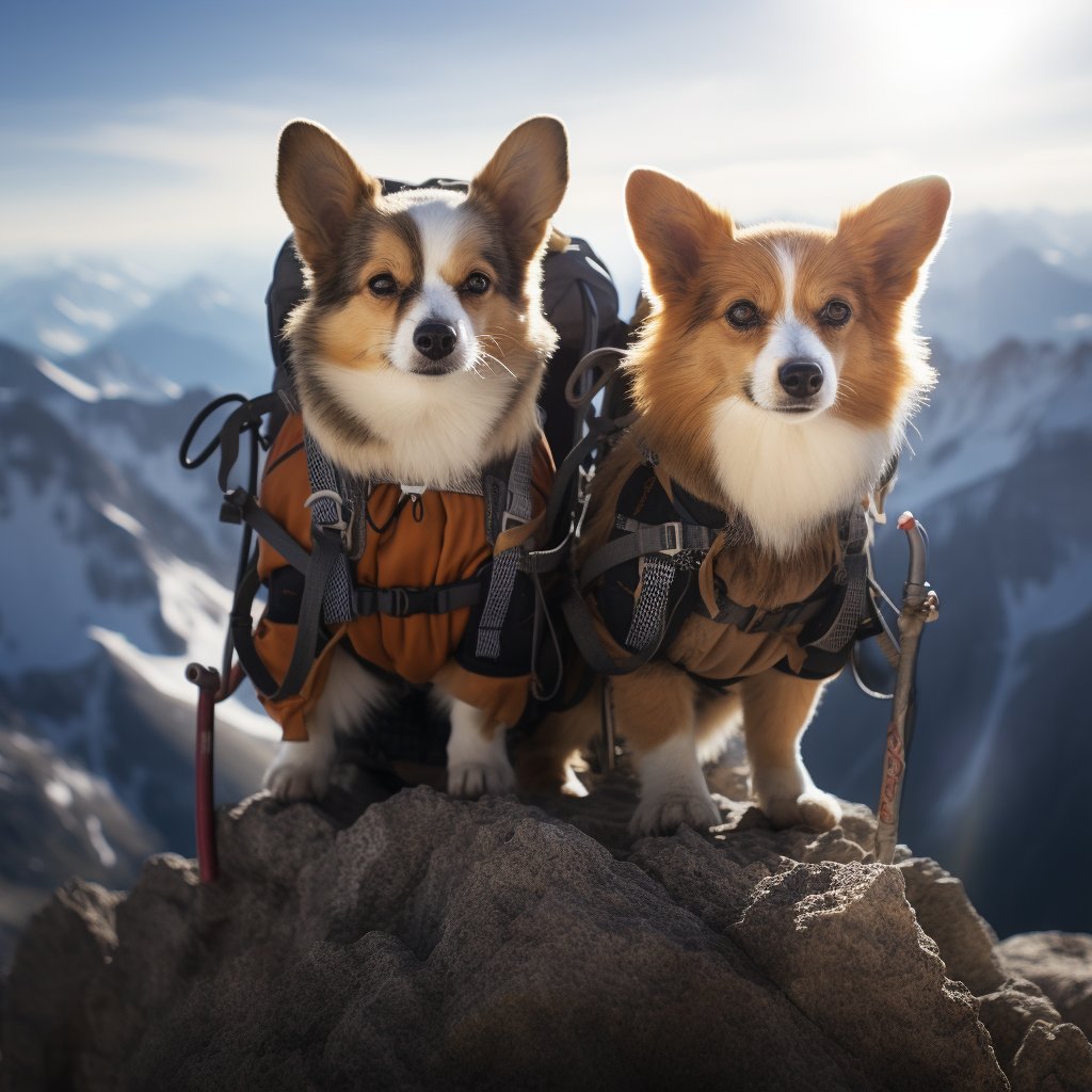 Fearless Mountain Climber Pet Pop Art Pic