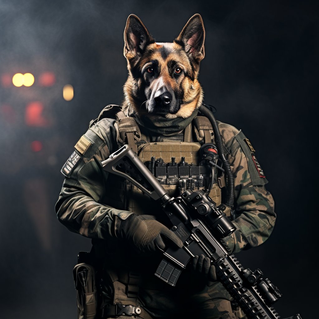 Pet Memorial Canvas Prints Elite Forces Commando