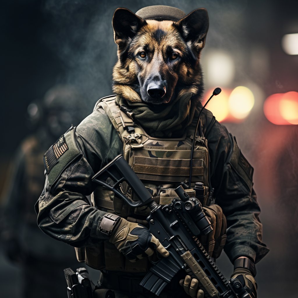 Special Forces Warrior Canvas Pet Image