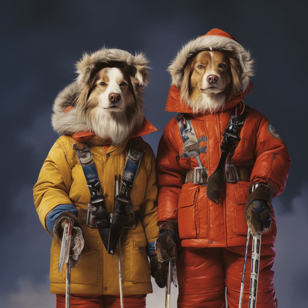 Self-Reliant Backcountry Skier Custom Canvas Prints Pet Portraits