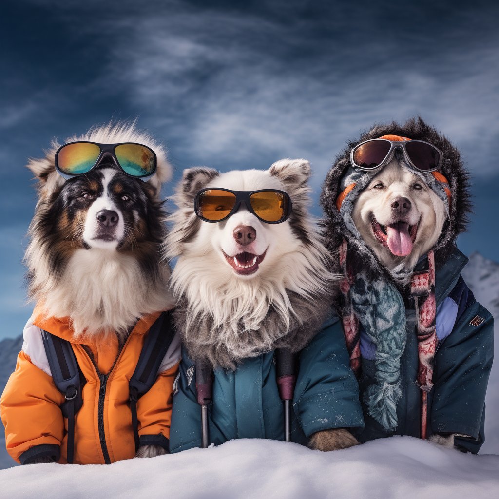 Adventure-Seeking Skier Pet Canvas Prints Custom