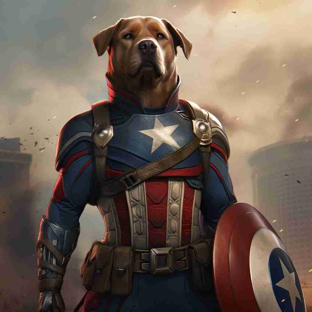 Iconic Captain America Pet Canvas Pictures Diy