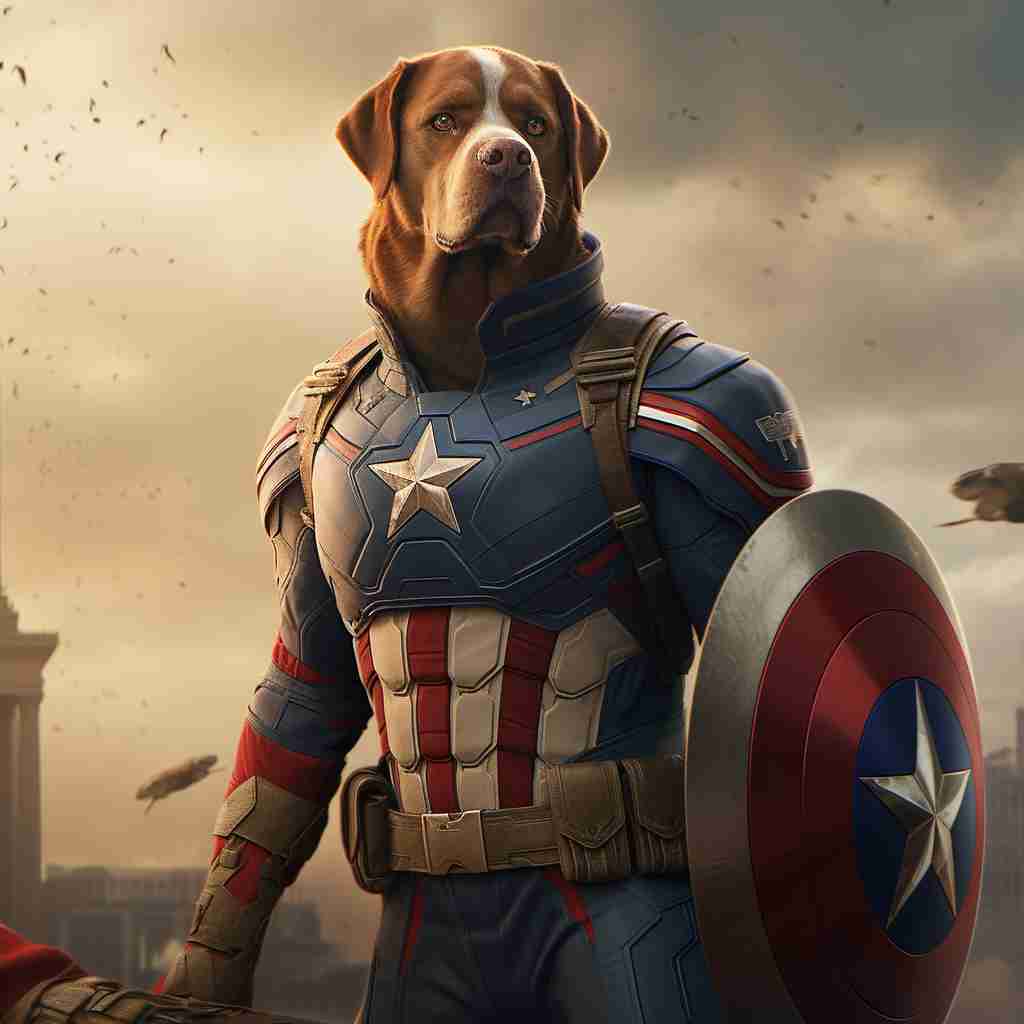 Resilient Captain America Pet Picture Canvas