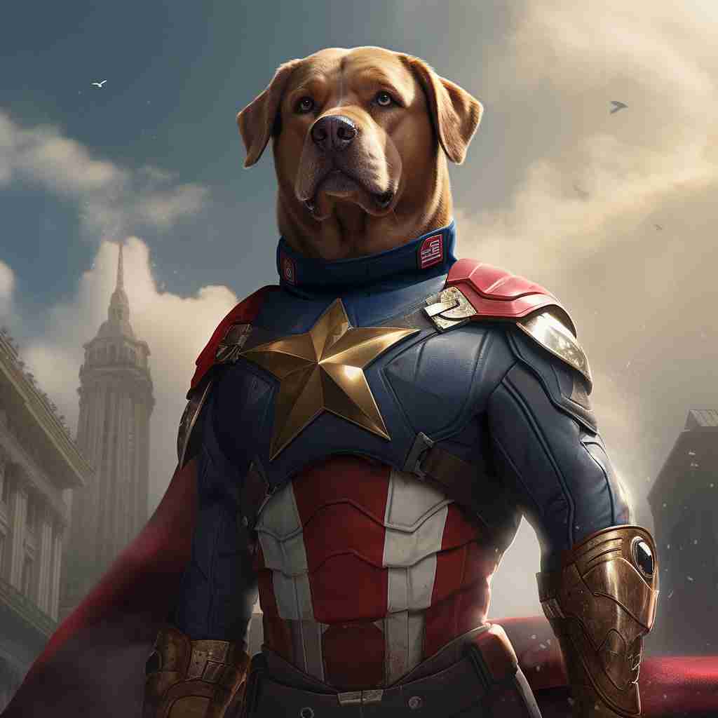 Loyal Captain America Pictures Of Pets On Canvas