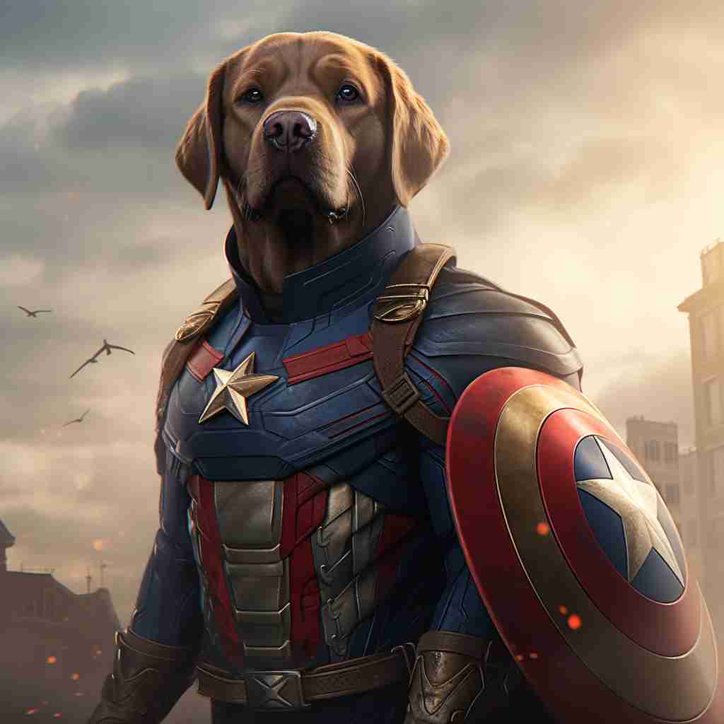 Captain America'S Unyielding Spirit Pictures Of Your Pet On Canvas