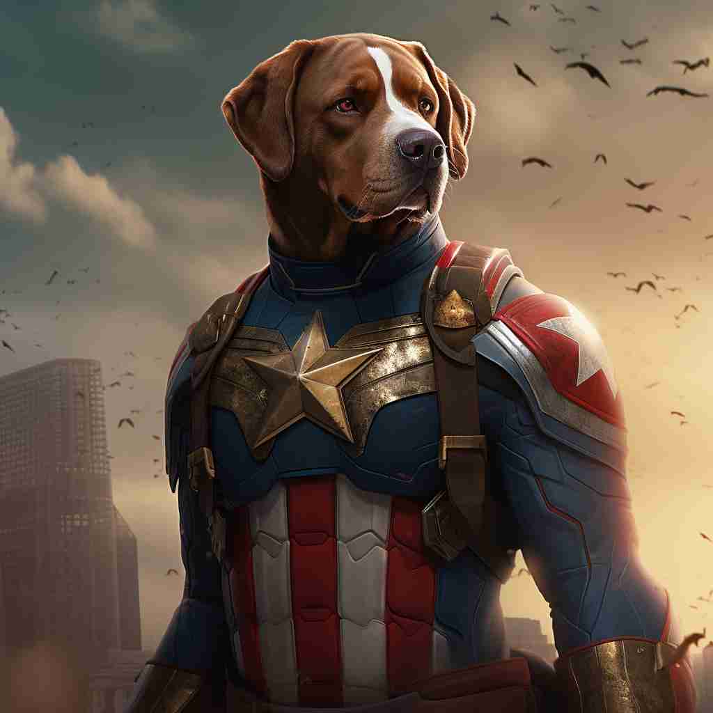 Captain America'S Timeless Courage Pictures Pet Portrait