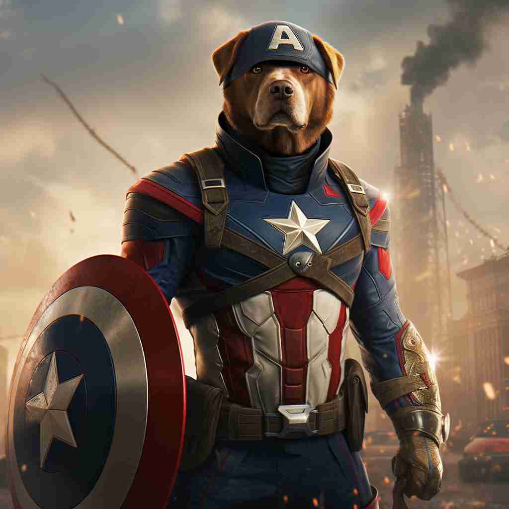 Valiant Captain America How To Paint Pet Portraits