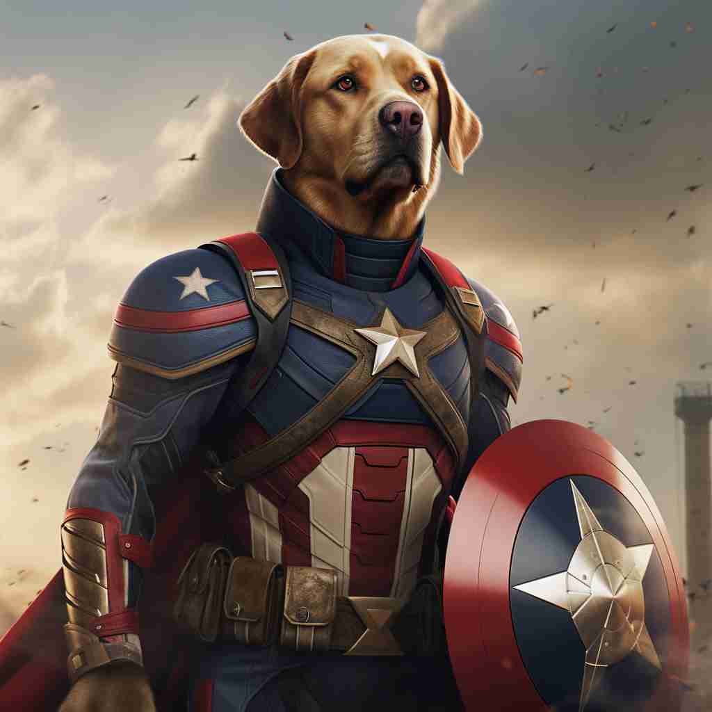 Energetic Captain America Paint By Numbers Pet Portraits